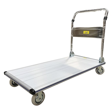 Pake Handling Tools Folding Platform Truck, Aluminum, 660 lb. Cap, 48'' x 24'' x 8-3/8'' PAKFT08